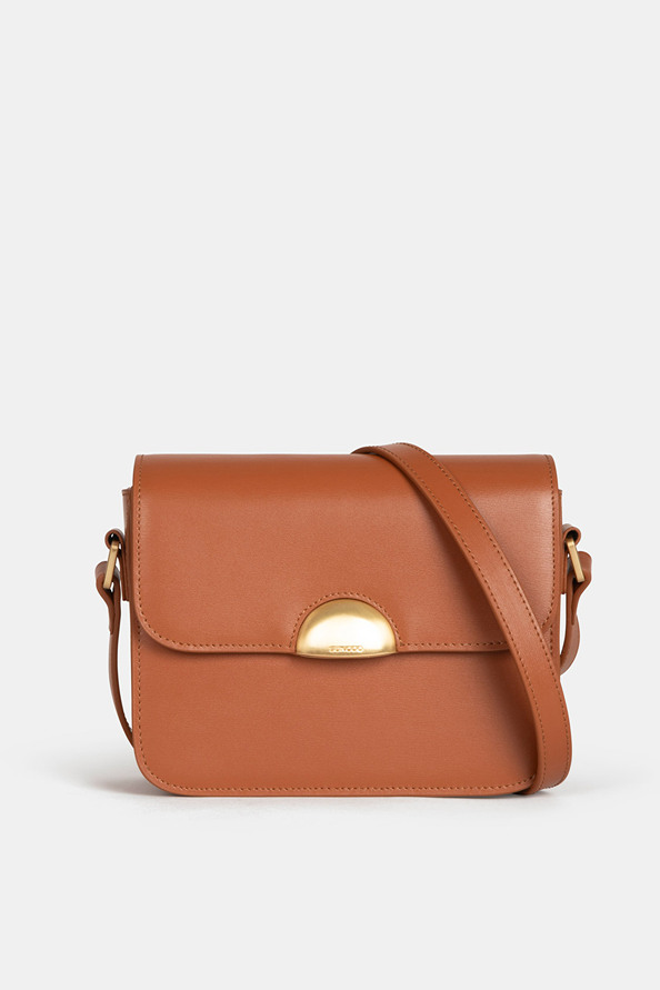 Nelly Sac bandouli&egrave;re en cuir camel Camel Suncoo