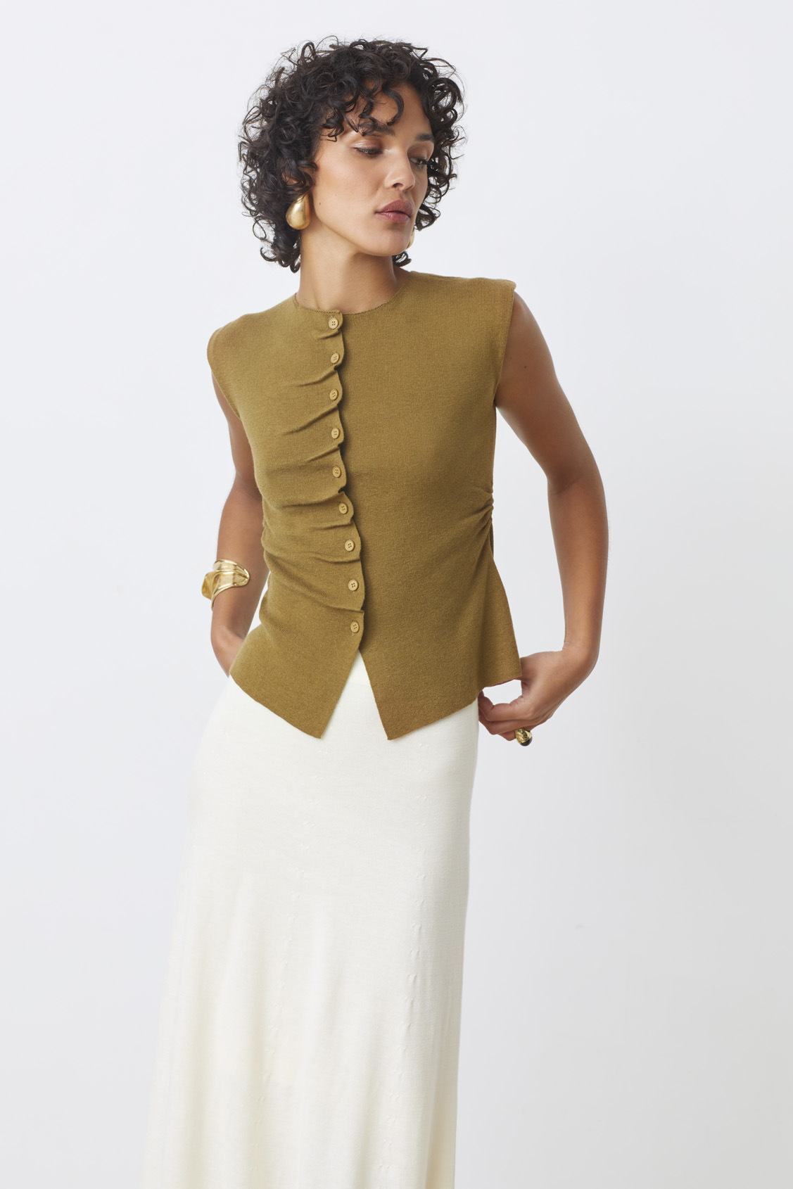 Pull Sans Manches Hennes - 50% Laine, Taille M, Noir - Occasion Très Bon état