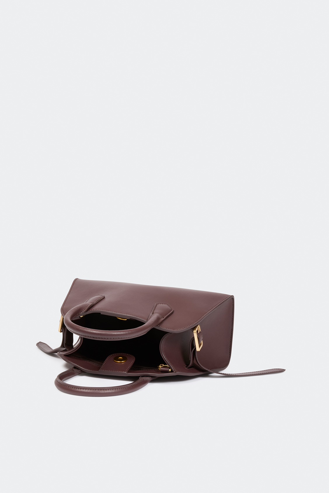 Romy Sac &agrave; main en cuir prune Prune Suncoo