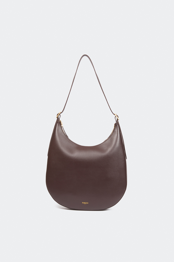 Suzy Sac hobo en cuir caf&eacute; Caf&eacute; Suncoo