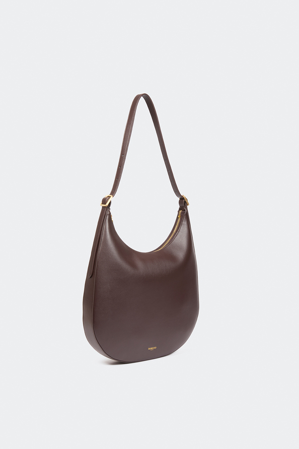 Suzy Sac hobo en cuir caf&eacute; Caf&eacute; Suncoo