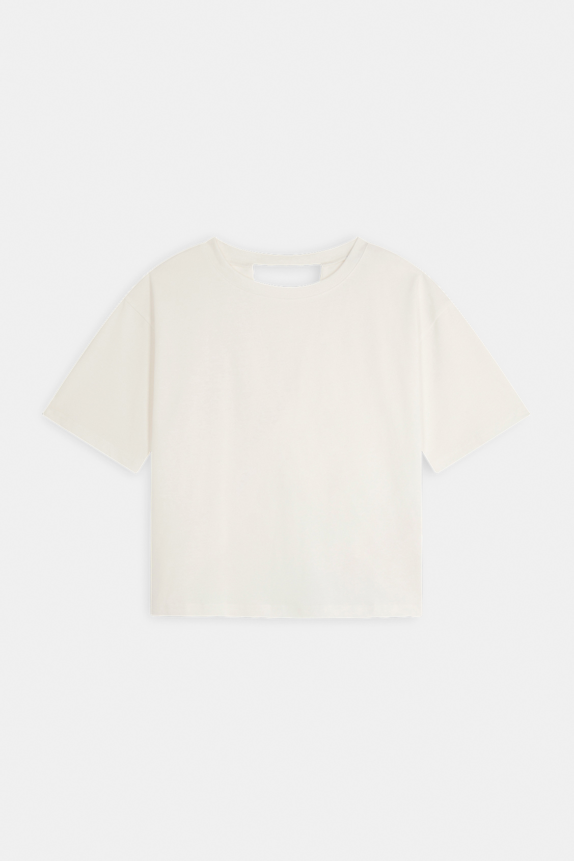 Marti Tee-shirt blanc uni ouvert au dos Blanc casse Suncoo