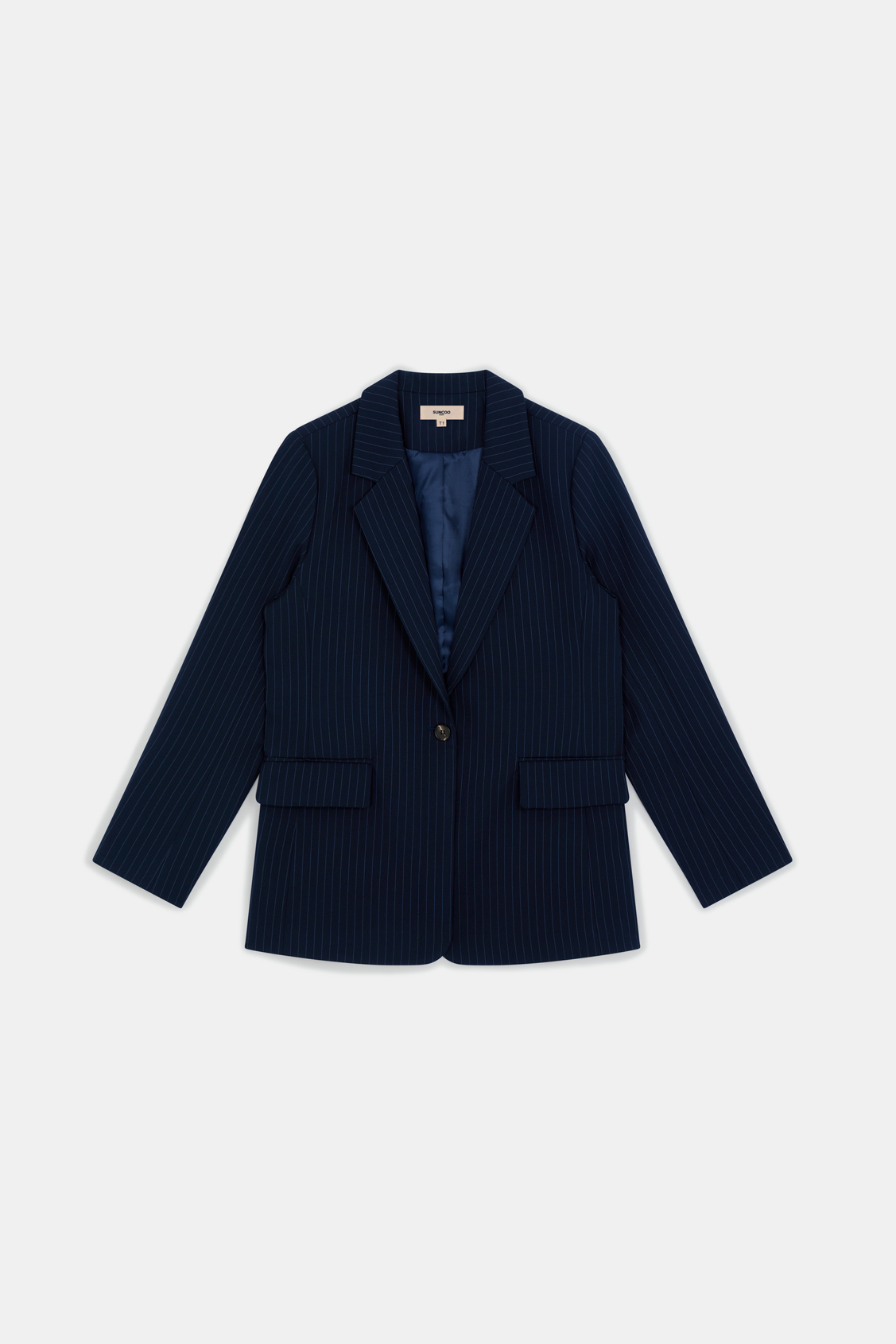 Denitsa Veste blazer à rayures Bleu nuit Suncoo