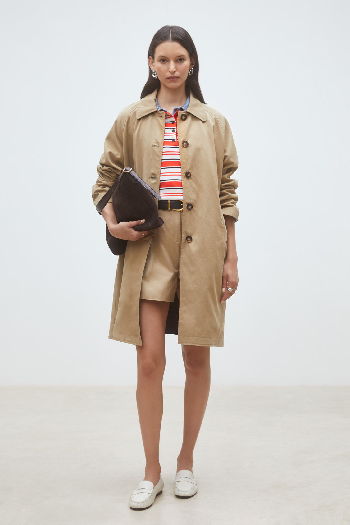 Enzo Trench long réversible Camel Suncoo
