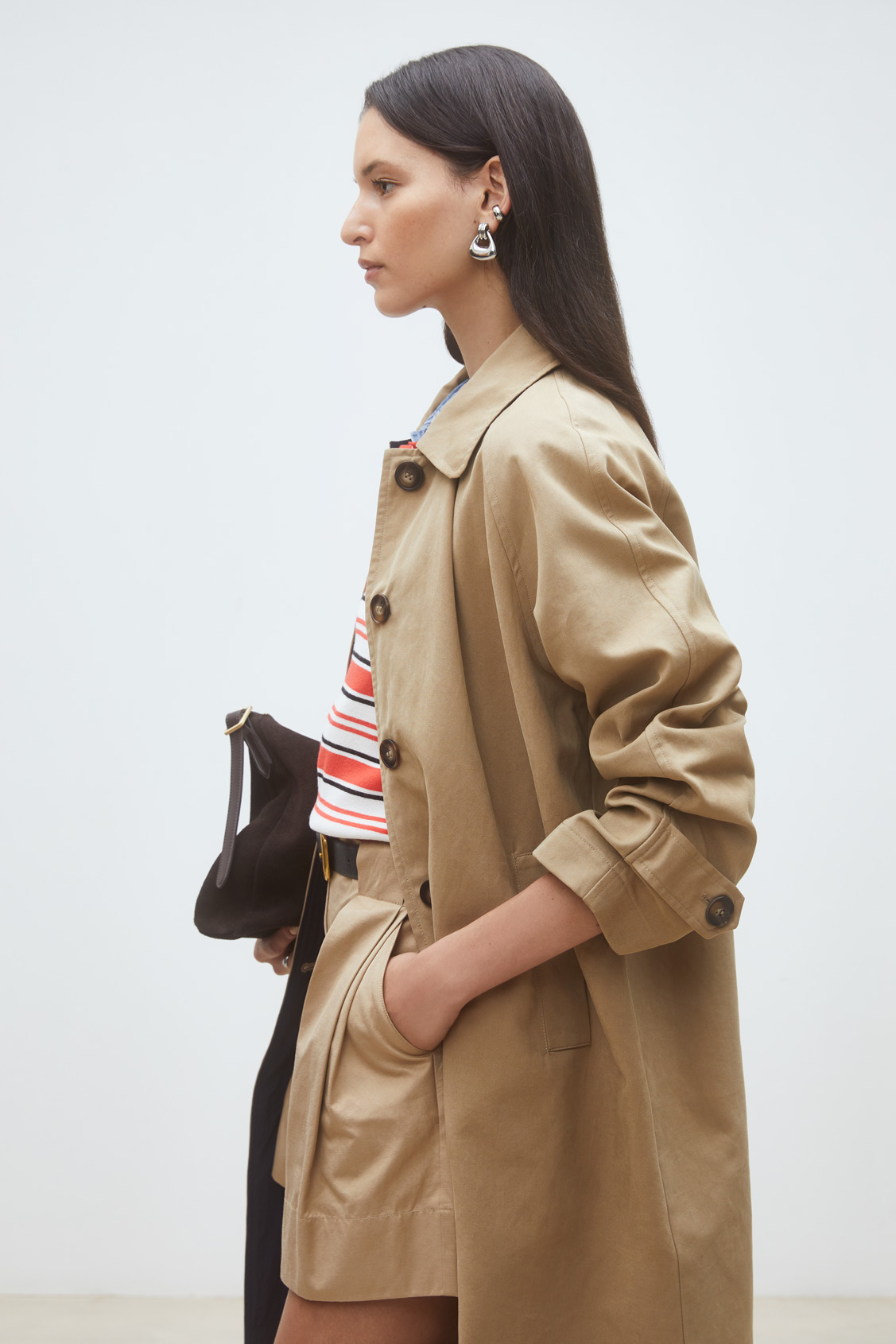 Enzo Trench long réversible Camel Suncoo