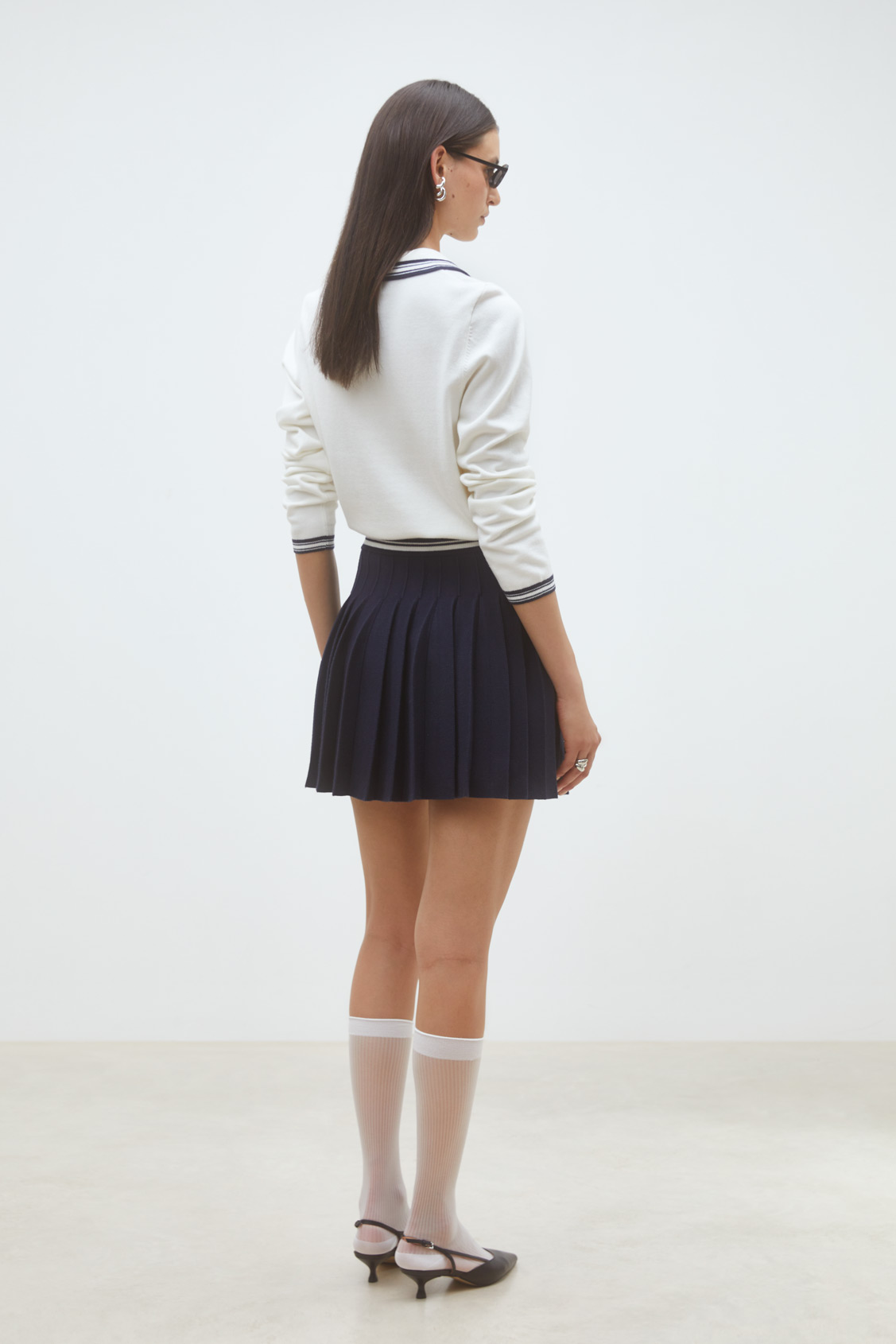 Polino Pull polo bicolore Blanc casse Suncoo