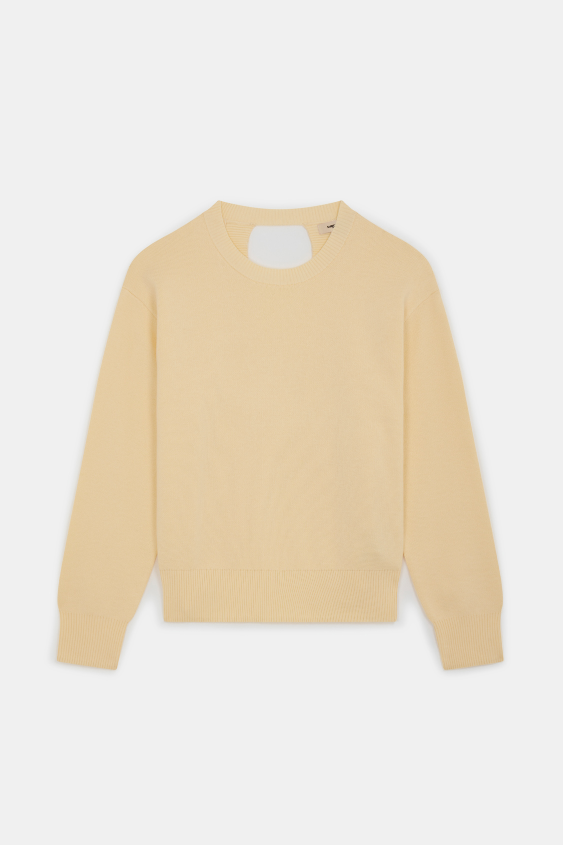 Plamedi Pull uni crème croisé au dos Creme Suncoo