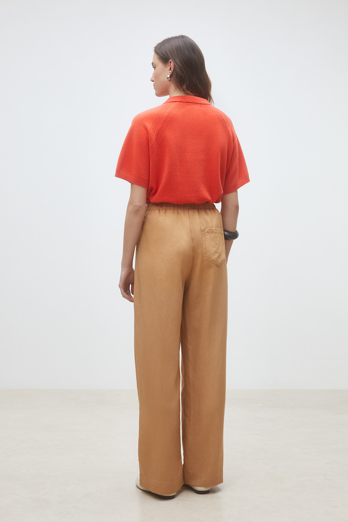 Jio Pantalon large camel Camel Suncoo