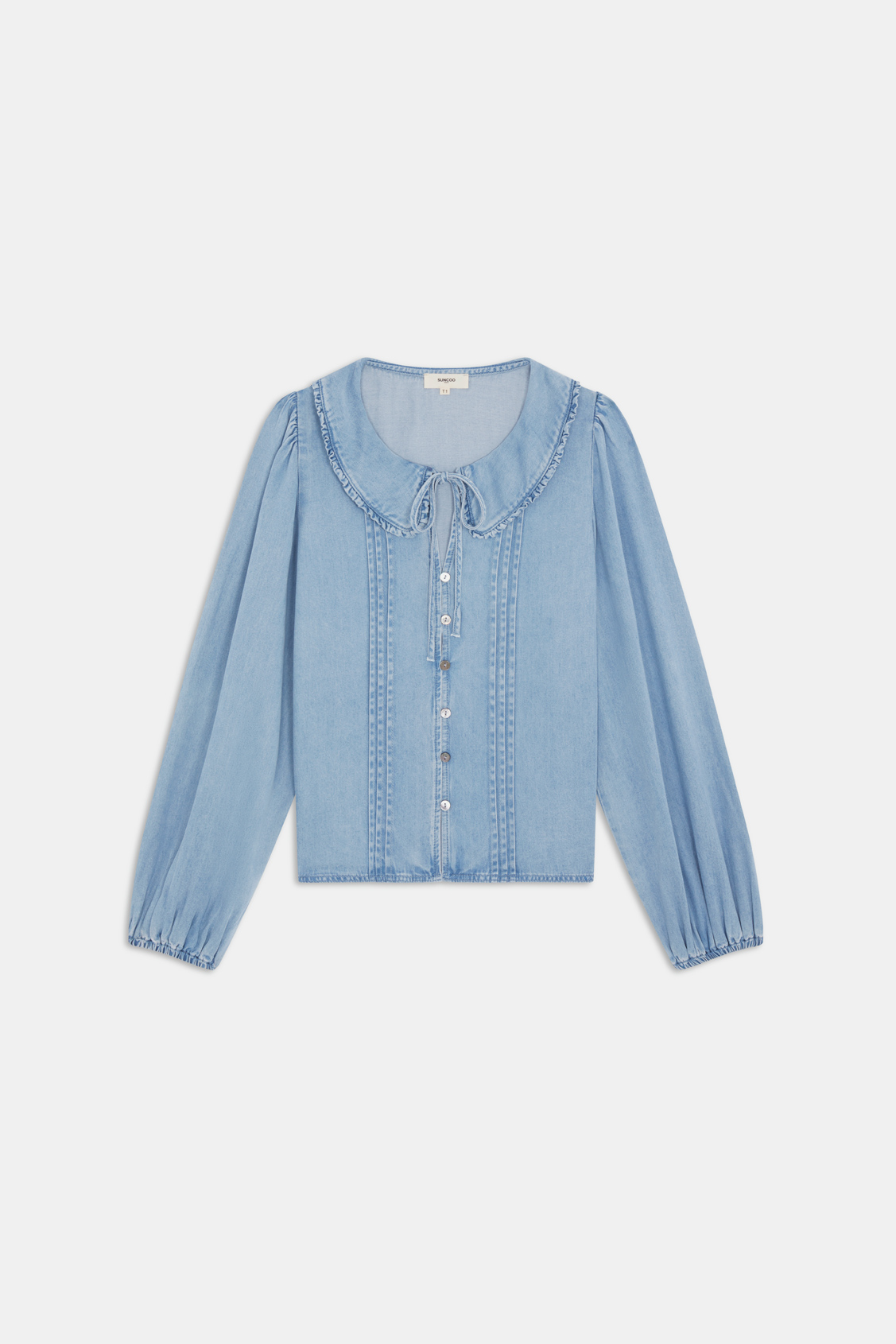 Lazar Blouse en denim fluide Jeans clair Suncoo