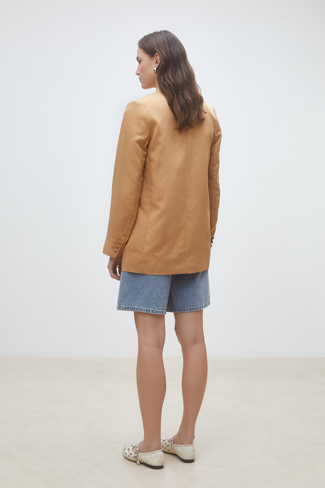 Dina Veste blazer camel uni Camel Suncoo