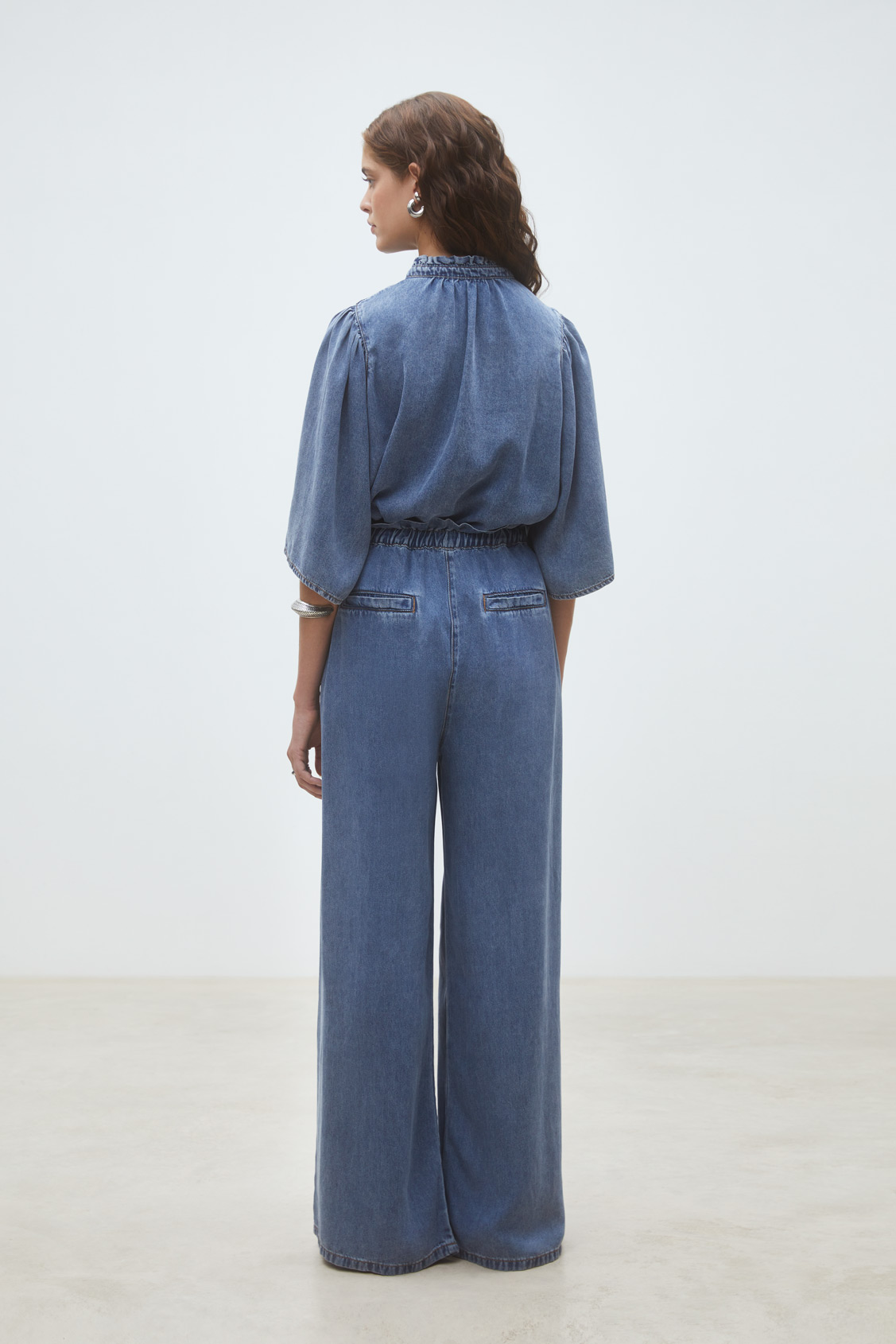 Reese Jean taille haute oversize Bleu jeans Suncoo