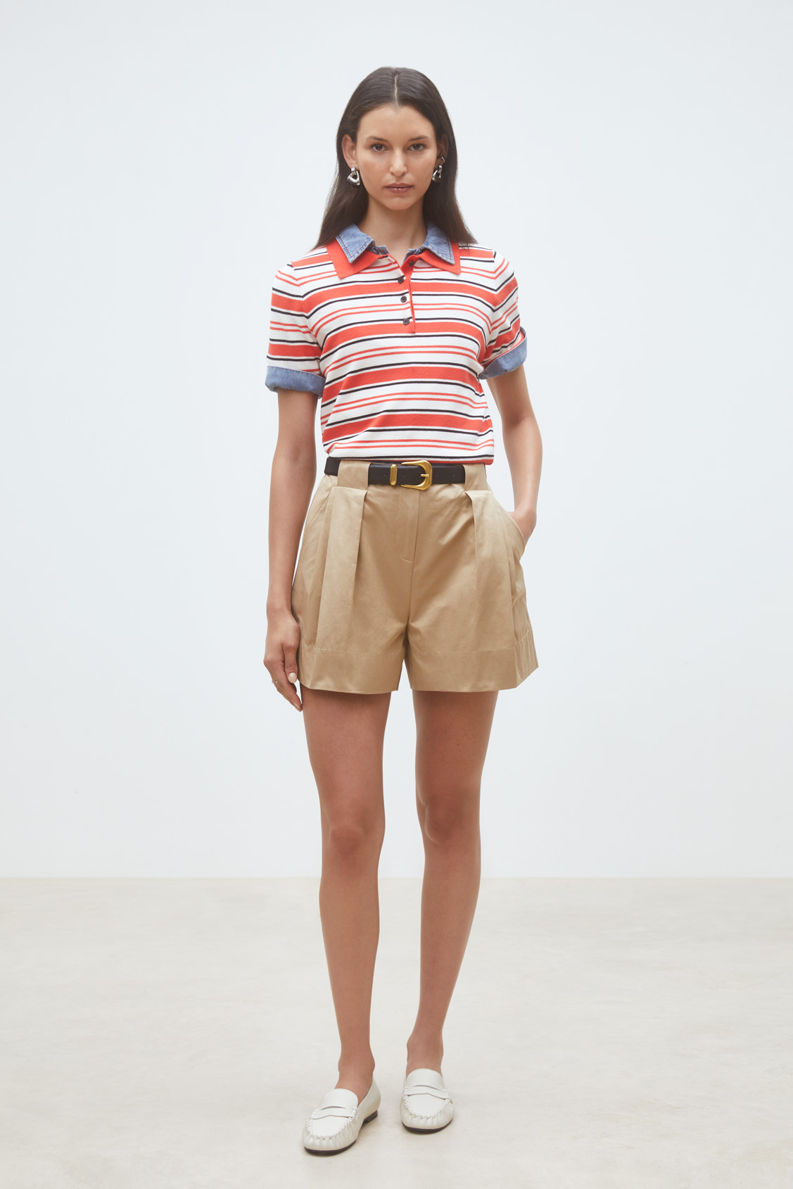 Paillis Pull polo &agrave; rayures Geranium Suncoo