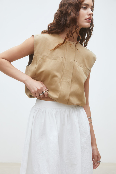 Dan Veste courte sans manches Camel Suncoo