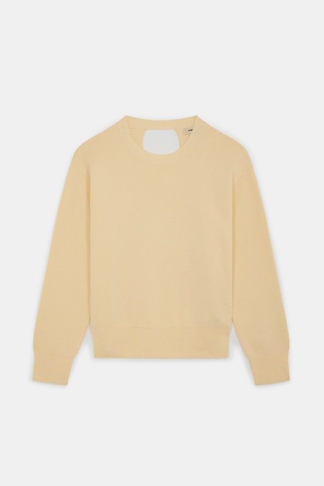 Plamedi Pull uni crème croisé au dos Creme Suncoo