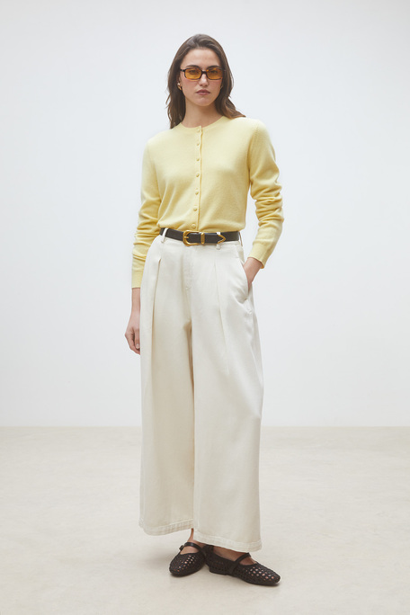 Geski Gilet uni boutonné Jaune Suncoo