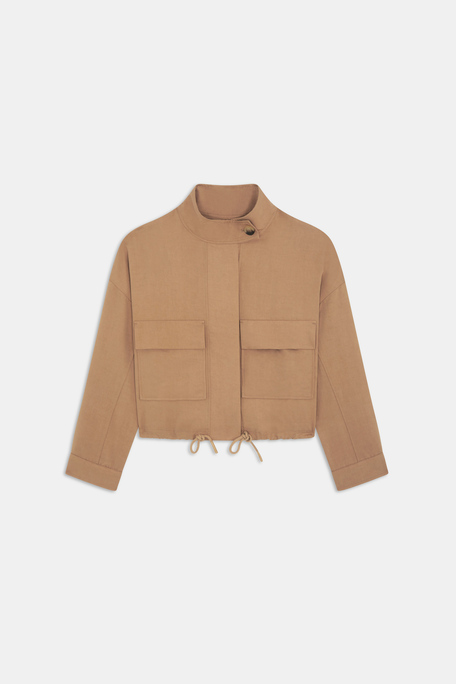 Dona Veste courte boutonnée camel Camel Suncoo