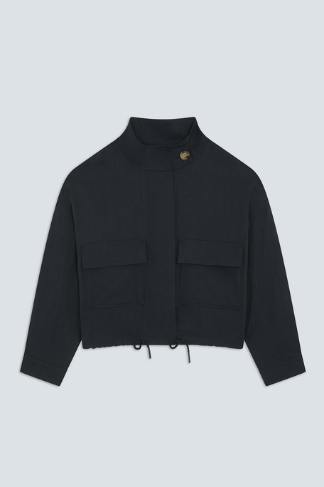 Dona Veste courte boutonnée bleu nuit Bleu nuit Suncoo