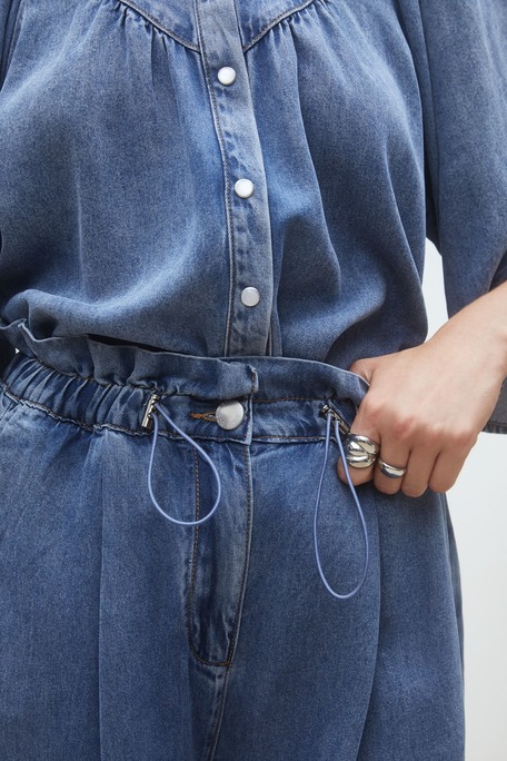 Reese Jean taille haute oversize Bleu jeans Suncoo