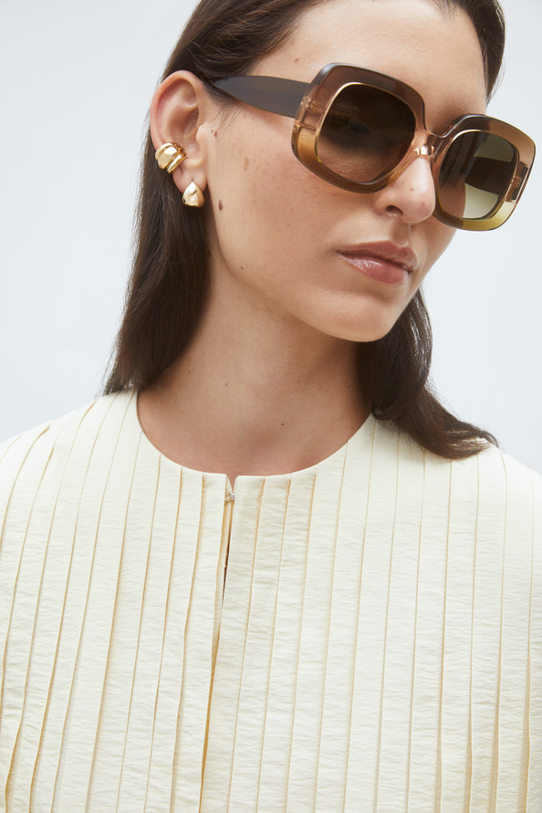 Conely Robe courte pliss&eacute;e Jaune Suncoo