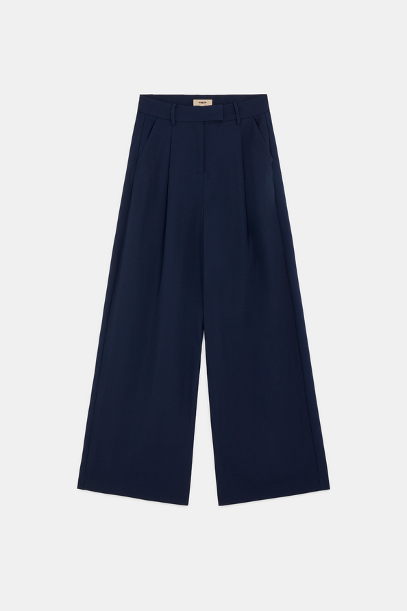 Japon Pantalon large &agrave; pinces Bleu nuit Suncoo