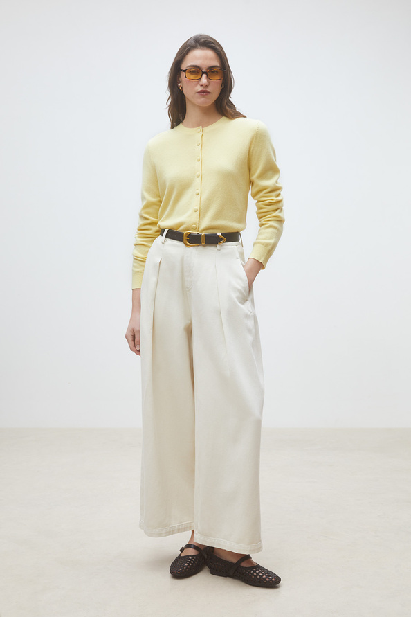 Geski Gilet uni boutonn&eacute; Jaune Suncoo