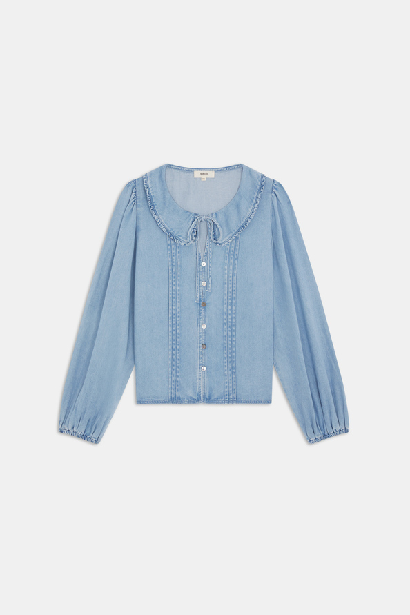 Lazar Blouse en denim fluide Jeans clair Suncoo