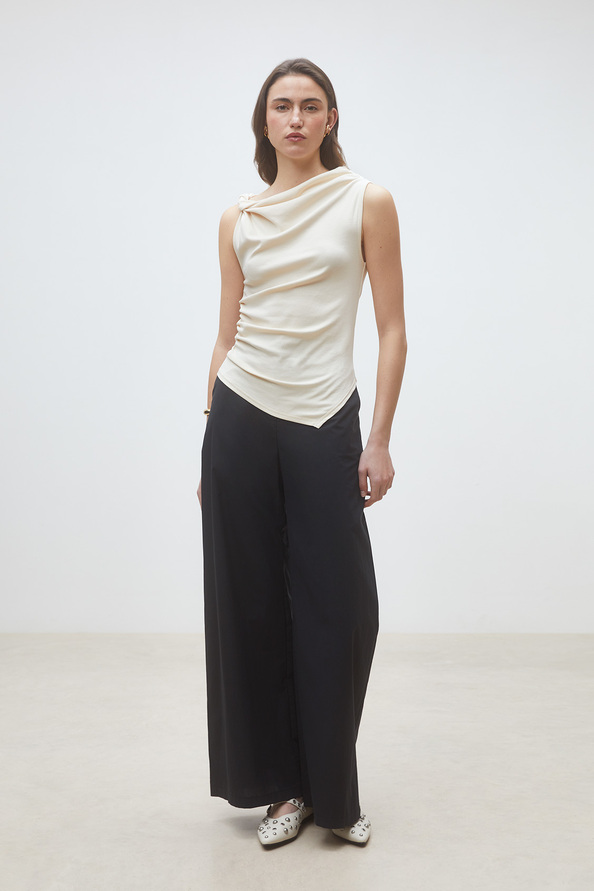 Migili Top sans manches noué crème Creme Suncoo