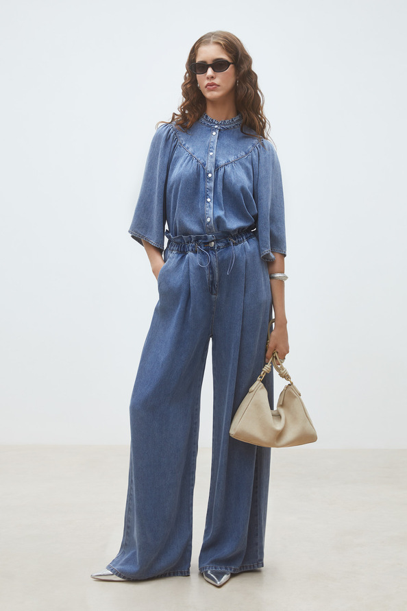 Reese Jean taille haute oversize Bleu jeans Suncoo