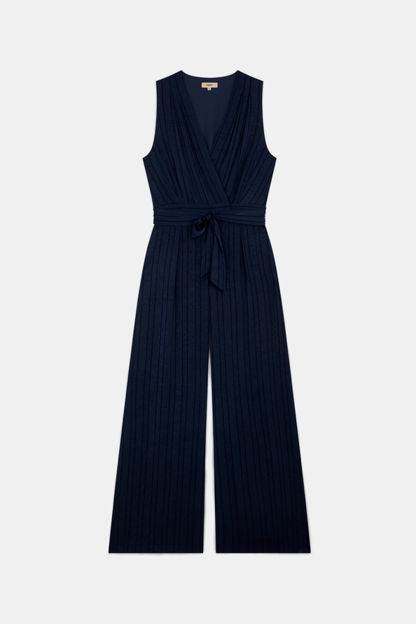 Telma Combinaison pantalon en satin Bleu nuit Suncoo