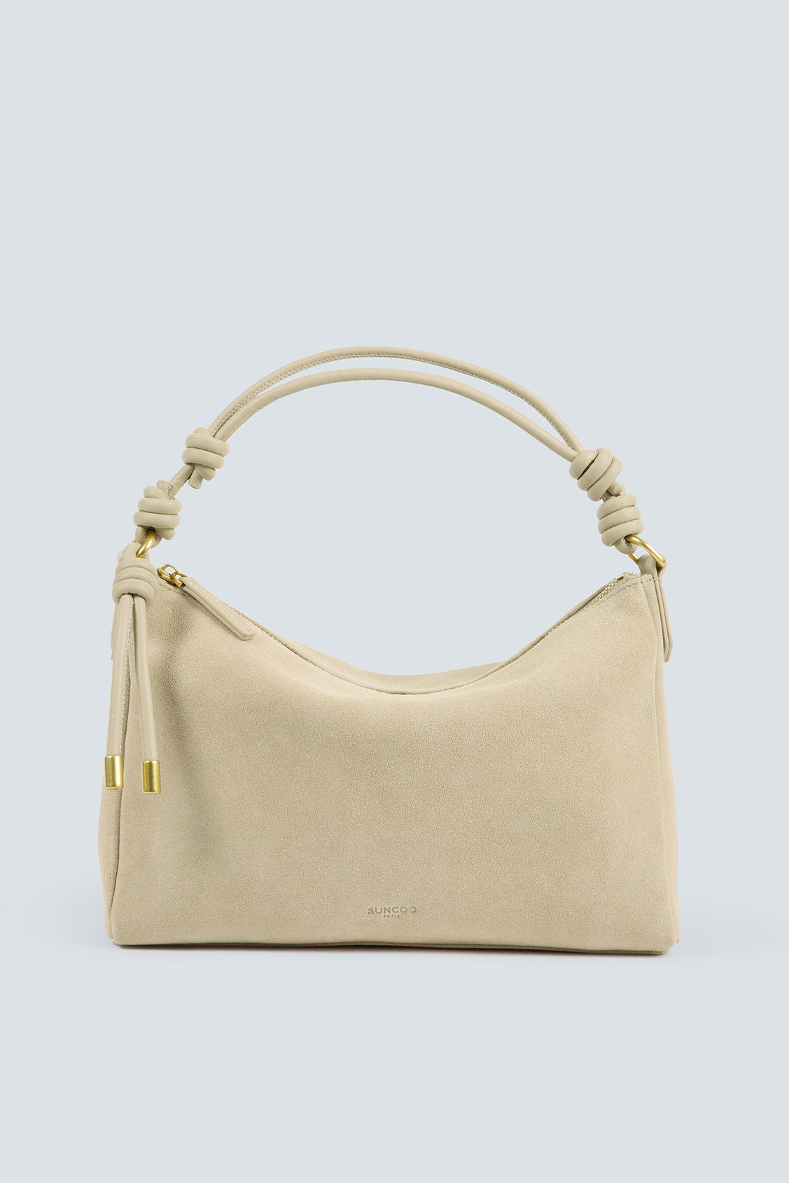 Bianca Sac à main pochette en daim greige Greige Suncoo