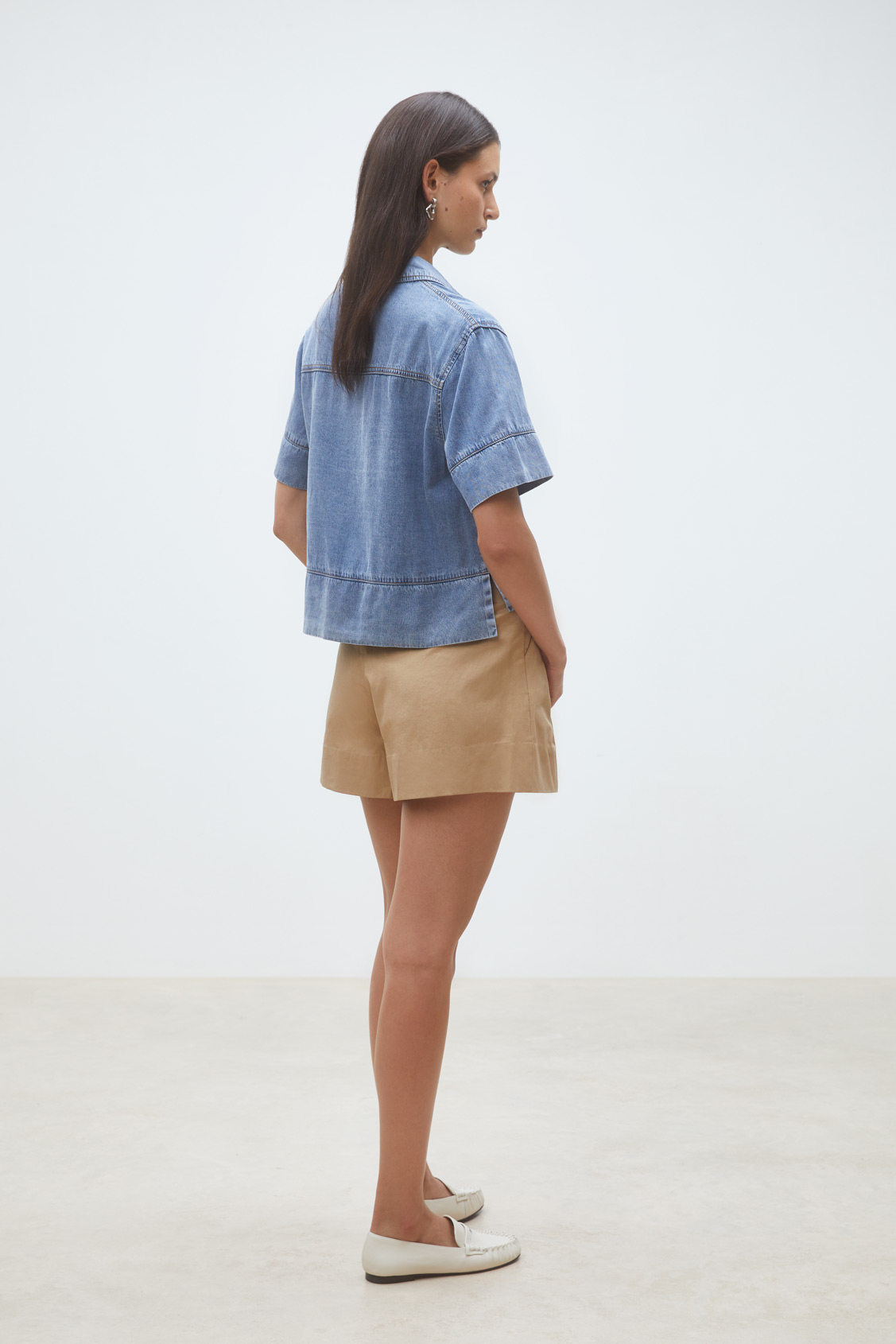 Laika Blouse asymétrique en denim Jeans clair Suncoo