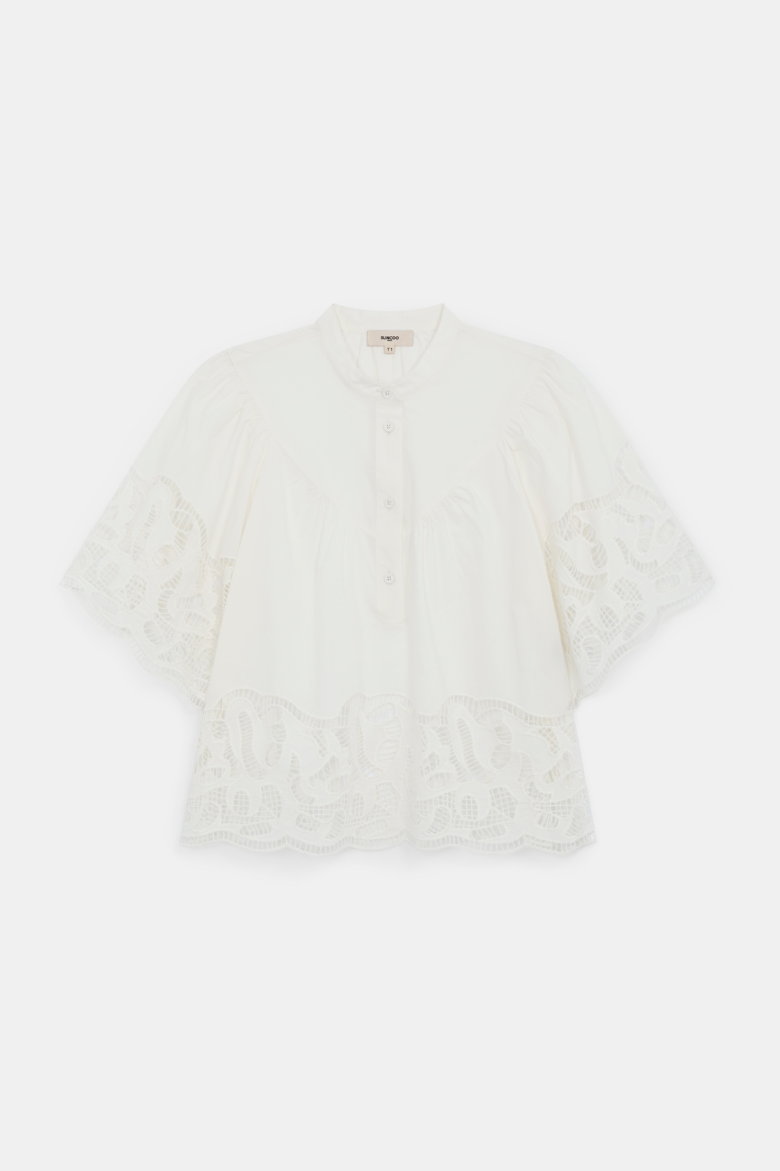 Linda Blouse en popeline Blanc casse Suncoo