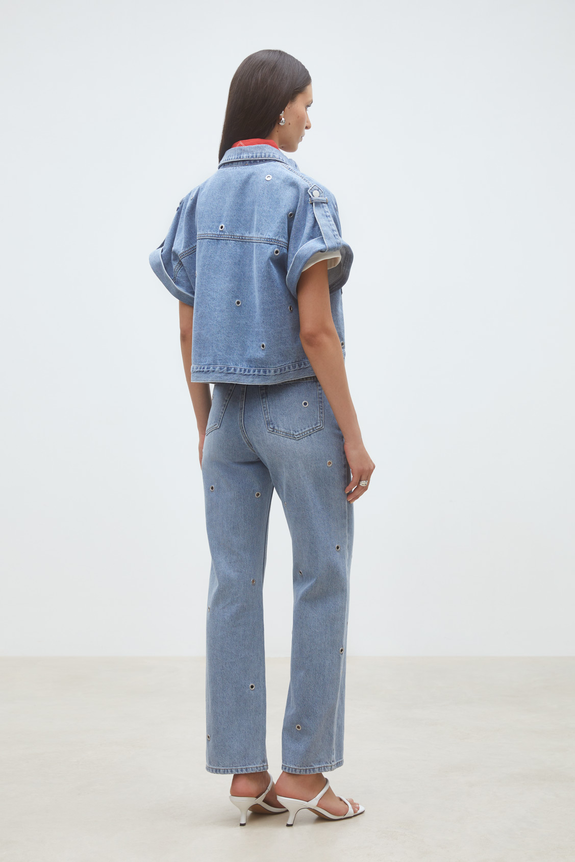 Lord Blouse en denim à oeillets Jeans clair Suncoo