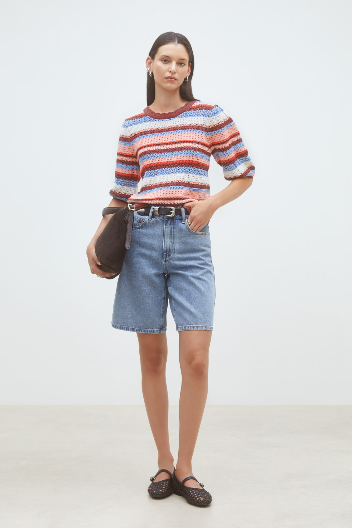 Kores Bermuda en denim Jeans clair Suncoo