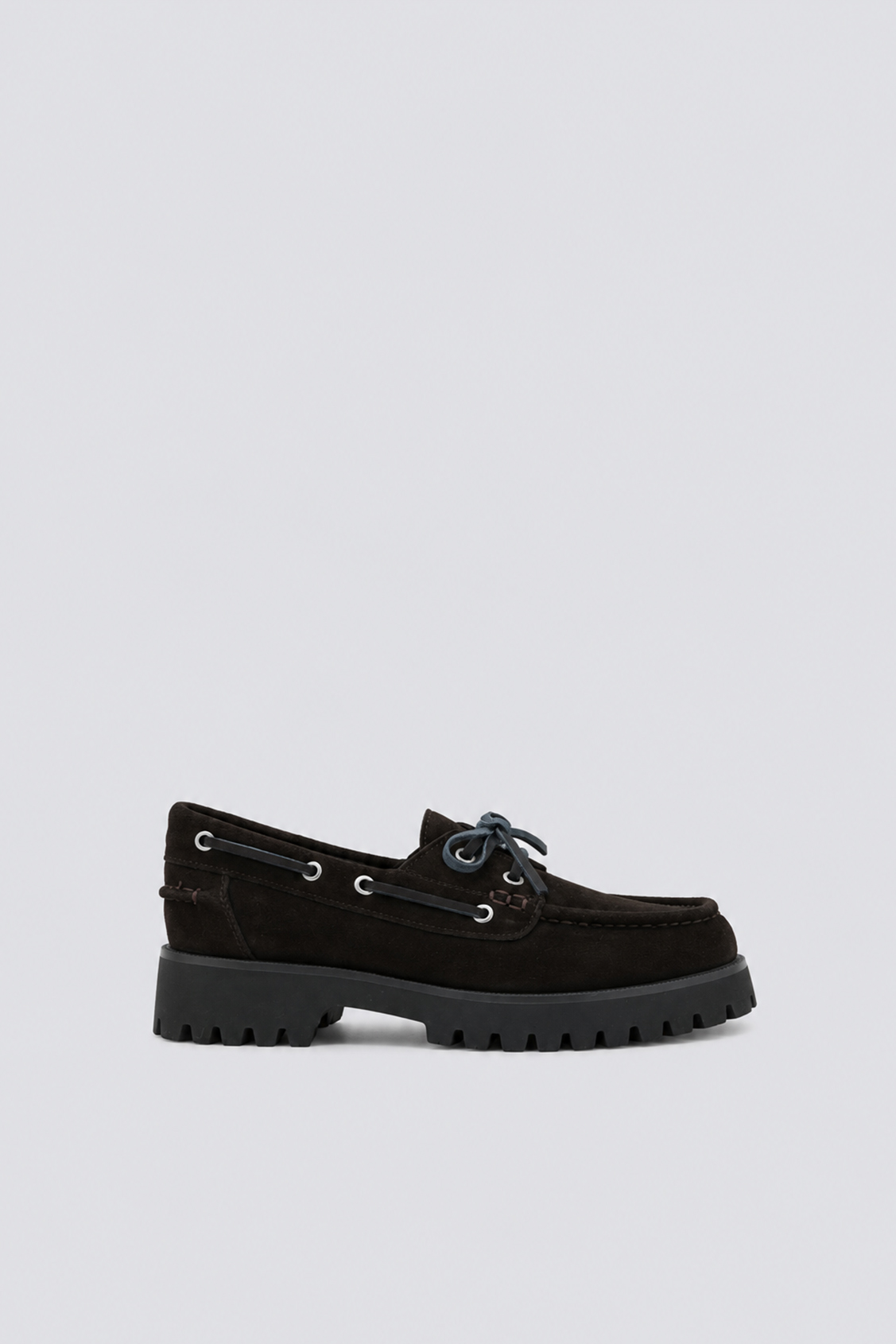 HARVEA Chaussures bateau en cuir café Café Suncoo