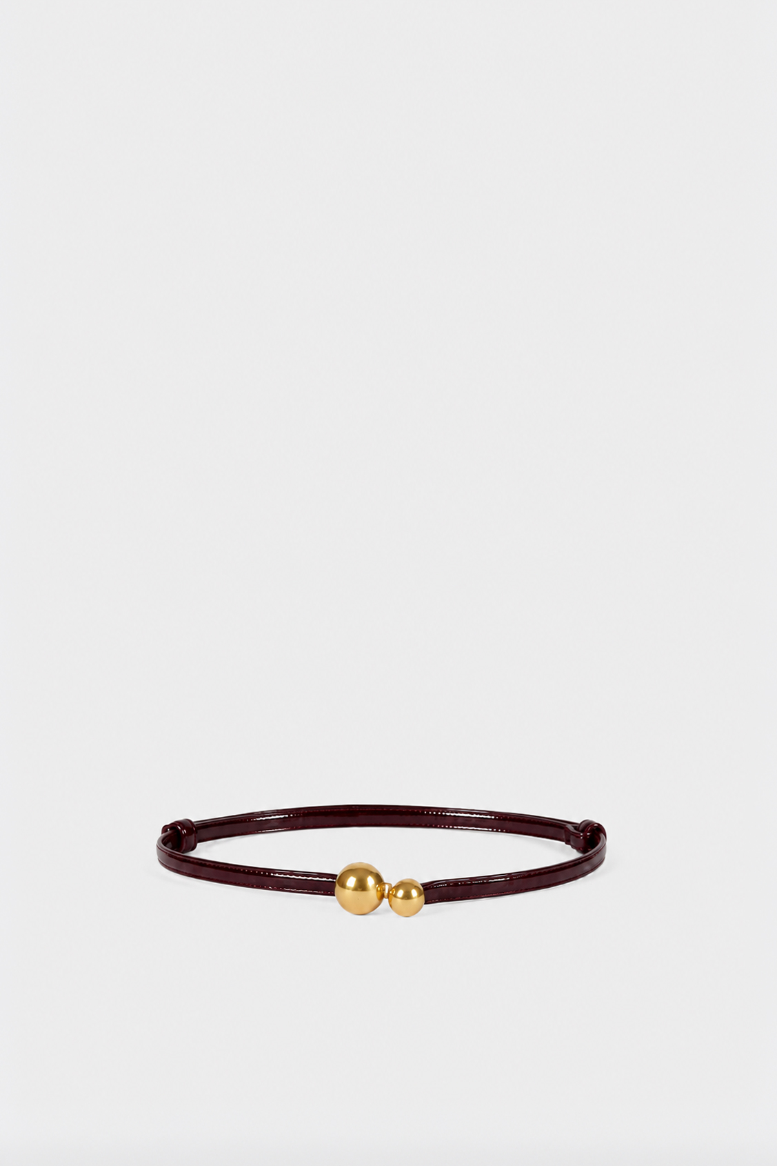 AMINI Ceinture fine en cuir prune Prune Suncoo