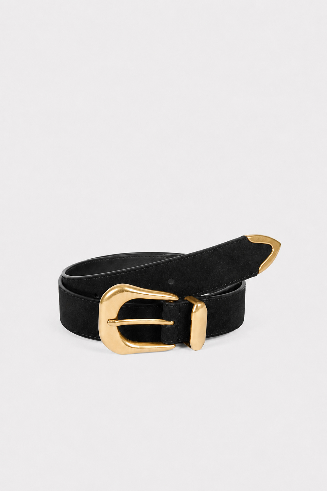 AILA Ceinture en cuir noir Noir Suncoo