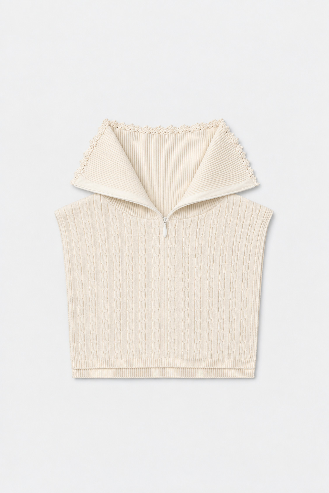 AZRAL Echarpe plastron en laine blanc cassé Blanc casse Suncoo
