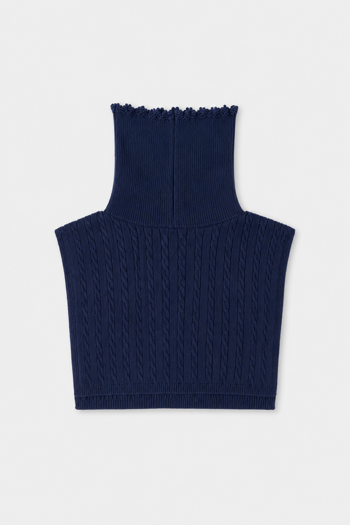 AZRAL Echarpe plastron en laine bleu nuit Bleu nuit Suncoo