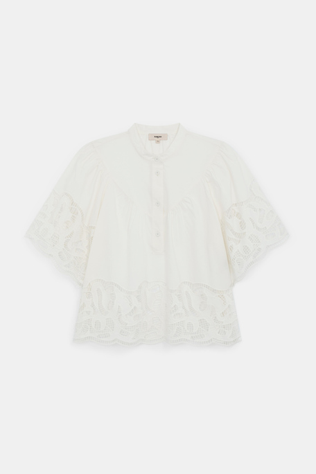 Linda Blouse en popeline Blanc casse Suncoo