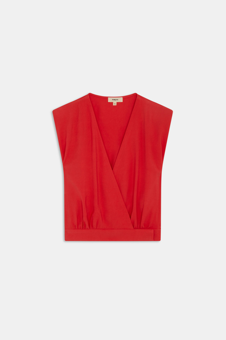 Laos Blouse courte sans manches geranium Geranium Suncoo