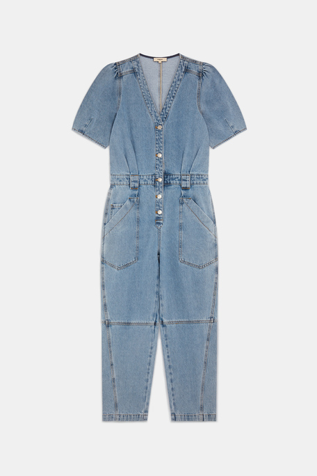Talian Combinaison pantalon en denim Jeans clair Suncoo