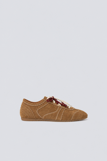 HESTA Baskets à double lacets Camel Suncoo