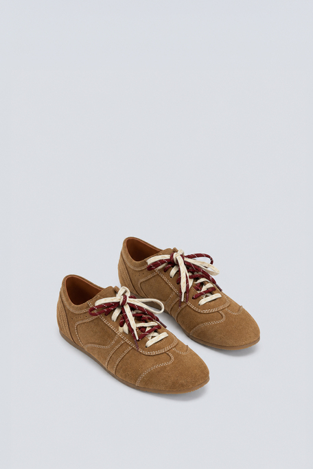 HESTA Baskets à double lacets Camel Suncoo