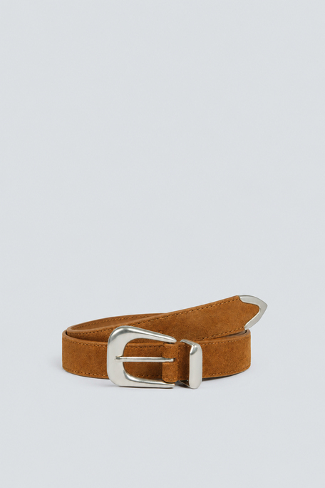 AILANA Ceinture en cuir camel Camel Suncoo