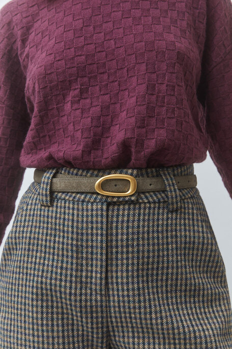 ASTA Ceinture en cuir kaki Kaki Suncoo