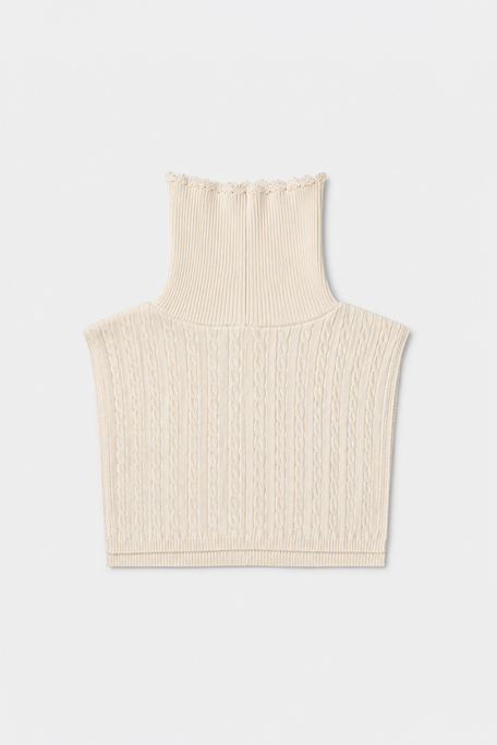 AZRAL Echarpe plastron en laine blanc cassé Blanc casse Suncoo
