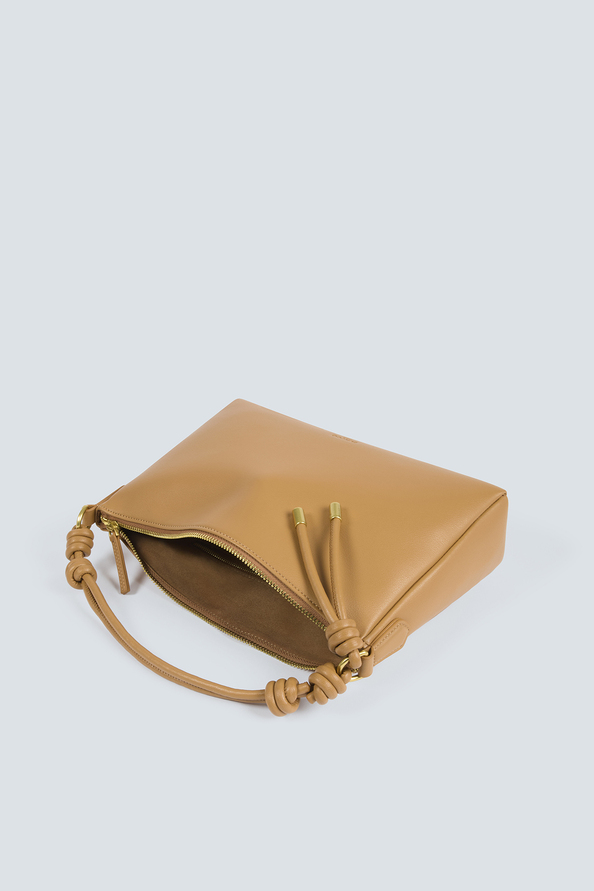 Bianca Sac &agrave; main pochette en cuir camel Camel Suncoo