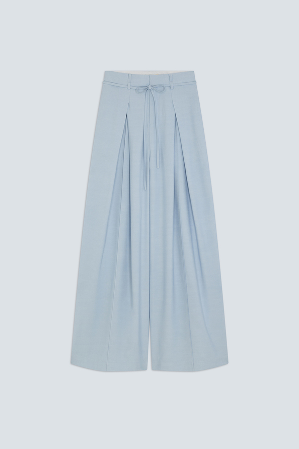 Julio Pantalon large &agrave; pinces bleu ciel Bleu ciel Suncoo