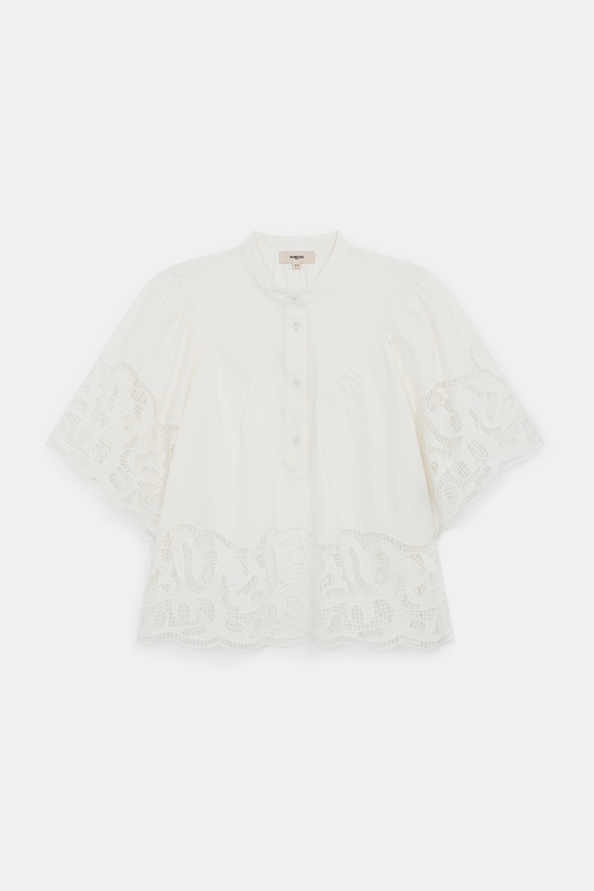 Linda Blouse en popeline Blanc casse Suncoo